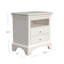 Table de chevet 2 tiroirs Neopolitan - blanc crème-23830007