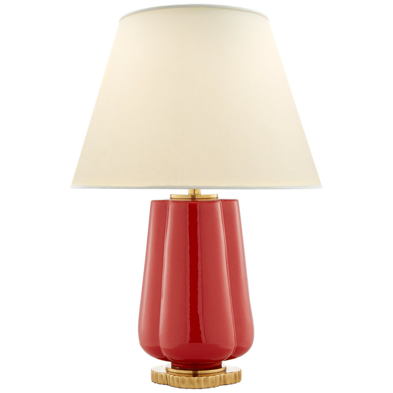 Penelope Table Lamp, White, 30" H x 17" W x 17" D
