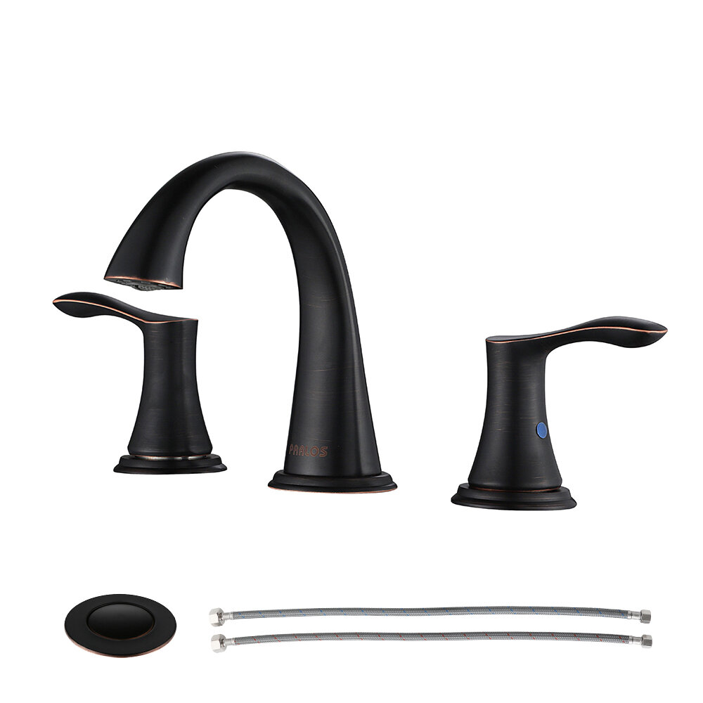 UFINE Widespread Faucet 2-handle Bathroom Faucet with Drain Assembly &  Reviews