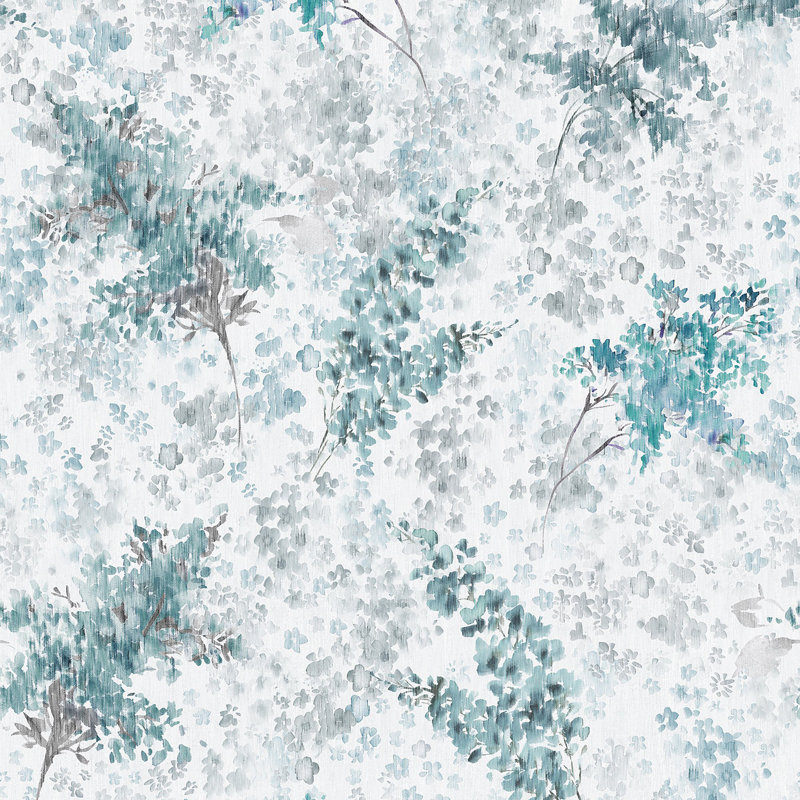 Flora Collection Soft Foliage Wallpaper Roll, Green