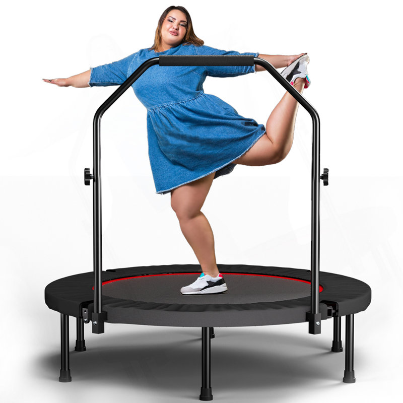 40Inch Foldable Trampoline With Handle-Premium-Elastic -Black