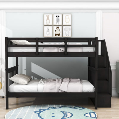 Kemper Full Over Full Standard Bunk Bed with Shelves by Viv + Rae™ by Viv + Rae
