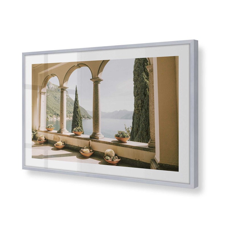 Tranquil Arches Print, Polished Chrome Single Picture Framed, 13.25" H x 17.25" W x 1.25" D