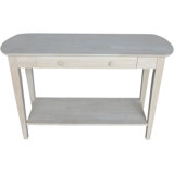 Phillips Unfinished Oval Sofa Table, Solid Para Wood, Rustic Country Style, Durable And Versatile For Home Decor