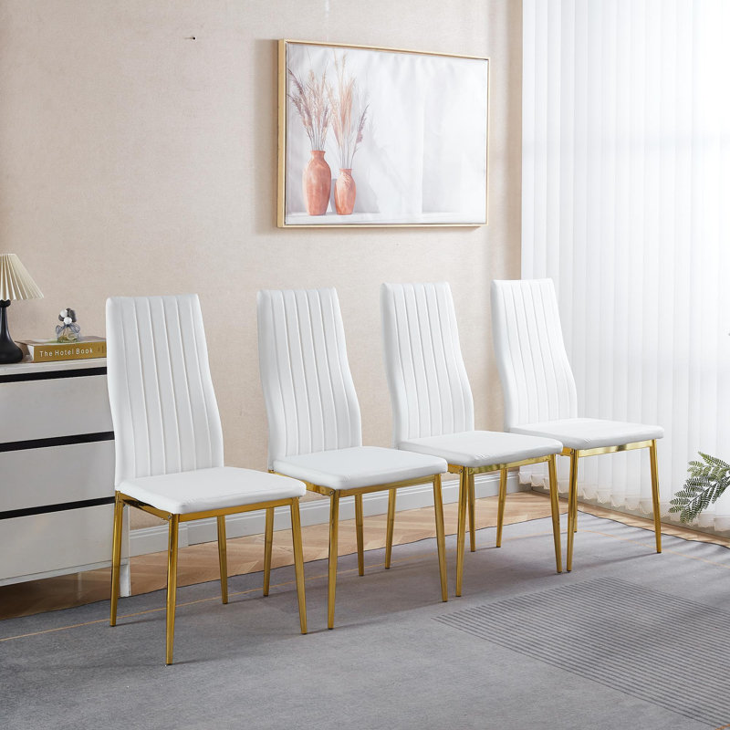 Ensemble de 4 chaises, couleur dorée