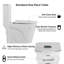 Toilette monobloc allongée à hauteur de plancher en céramique antimicrobienne 1,1 / 1,6 GPF H 30,3 po avec fermeture en douceur, siège résistant aux taches, aux égratignures et aux fuites