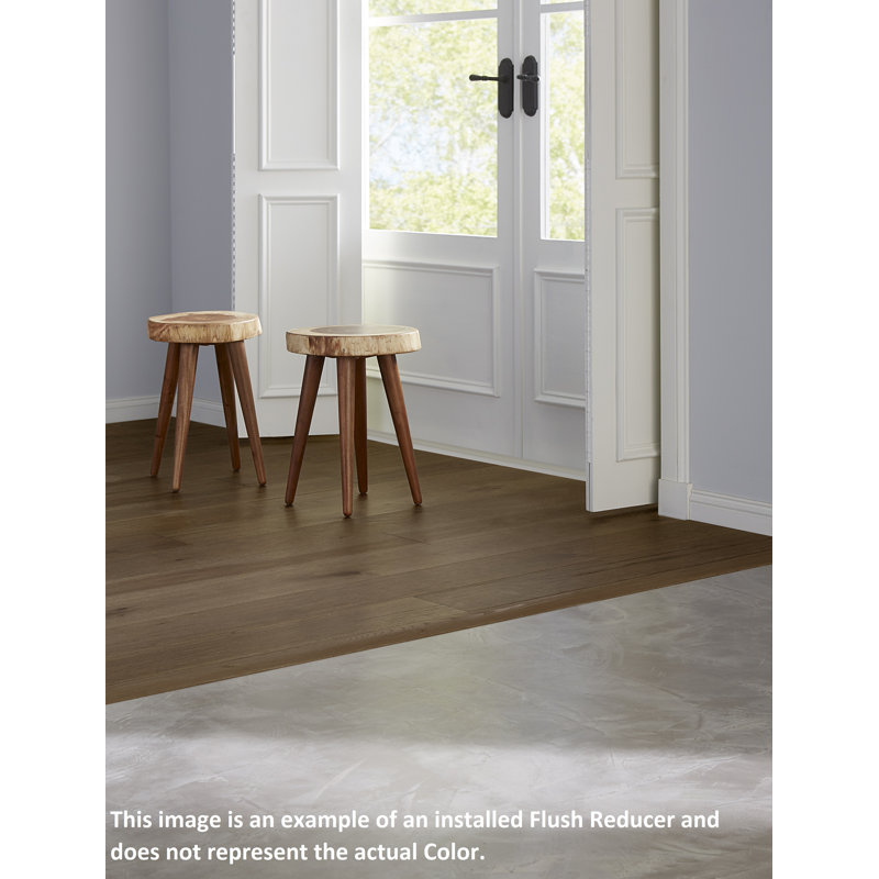 Minimalist Solid Hardwood Flush Reducer Flooring, 78" Length