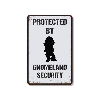 Drôle de sécurité Gnomeland 10 po x 14 po