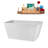 51" Streamline Soaking Freestanding Tub and Tray With Internal Drain-101412789