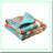 Turquoise Watercolor Wave Reversible Cotton Throw Blanket, 60" x 50"