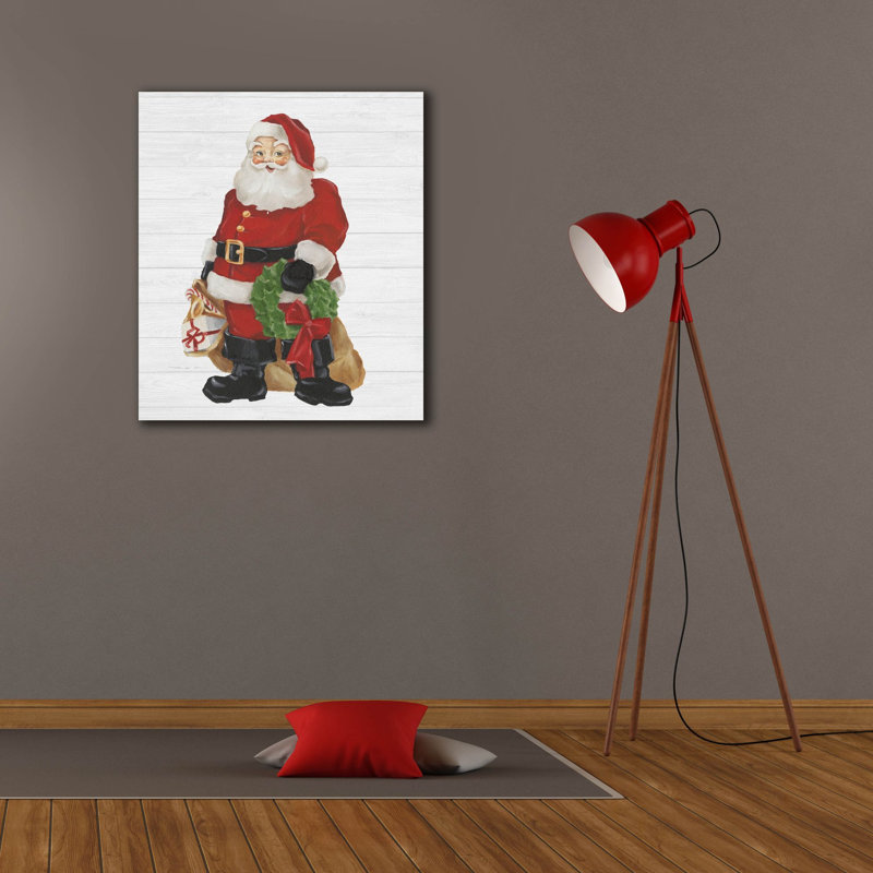 «Nostalgic Santa 1» par Ethan Harper, art mural sur toile, H 30 po x l 26 po
