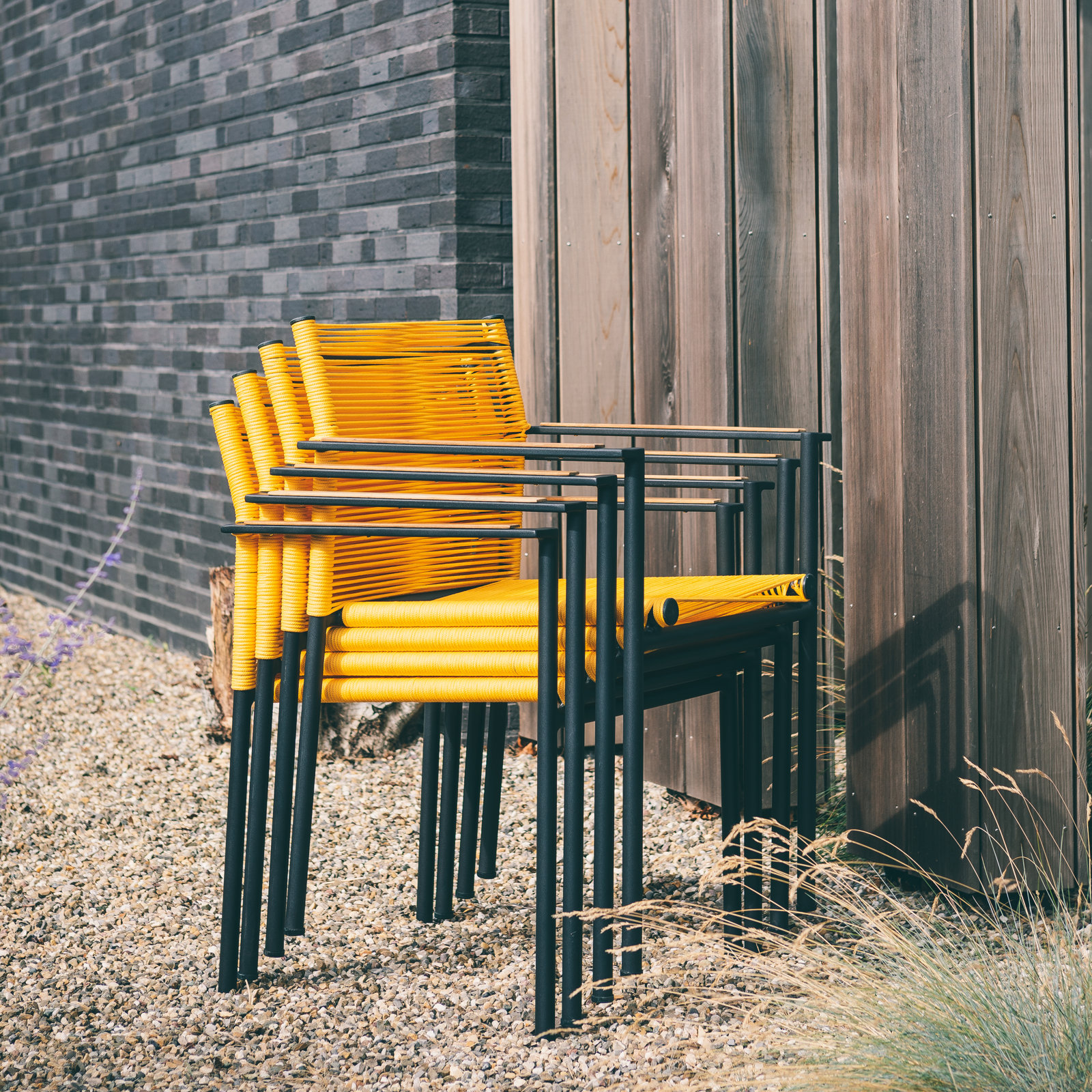 Woodbridge 43" Patio Dining Set, Yellow
