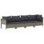 Ensemble de conversation en osier pour 4 personnes avec coussins Nickoy Rattan Wicker-1022041770