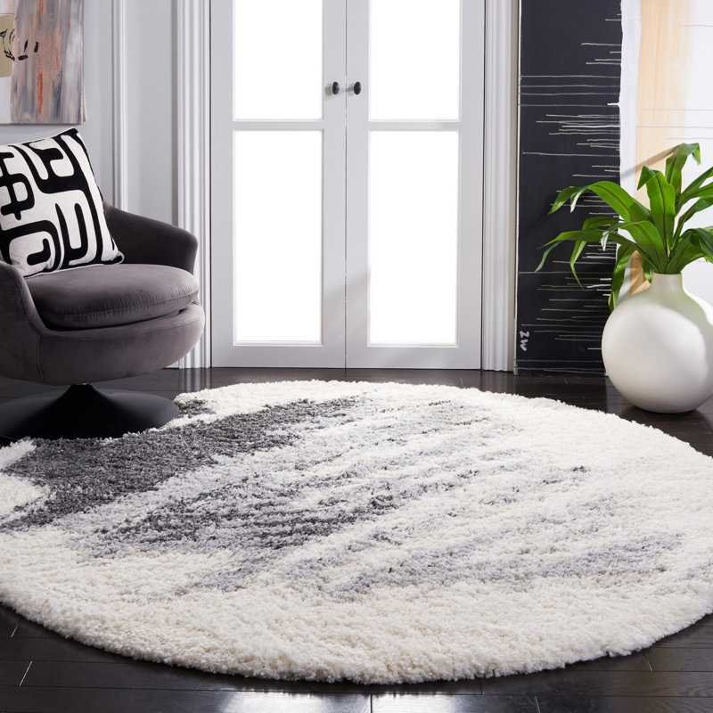 Alkaios 800 Performance Abstract Rug, Round 6'7"