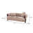 Arden Modern Curved Loveseat – Deep Seating Upholstered Couch, Taupe Fabric