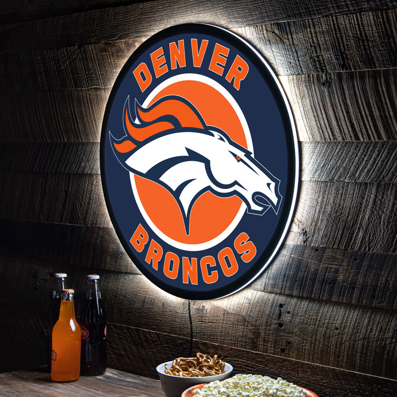 Plaque murale lumineuse NFL, Broncos de Denver