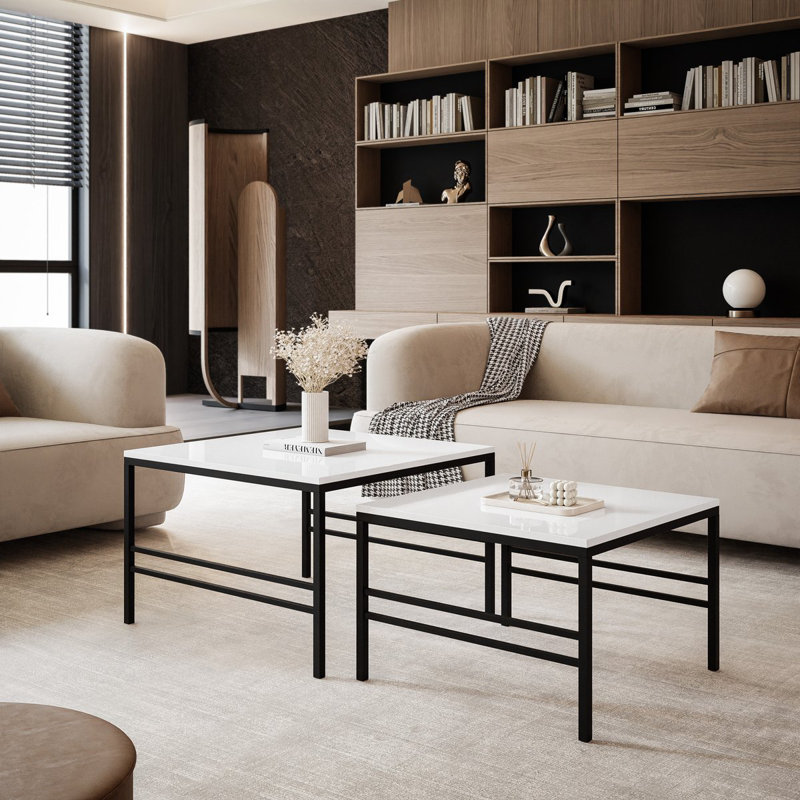 FORMA 2-in-1 Coffee Table Set, Black
