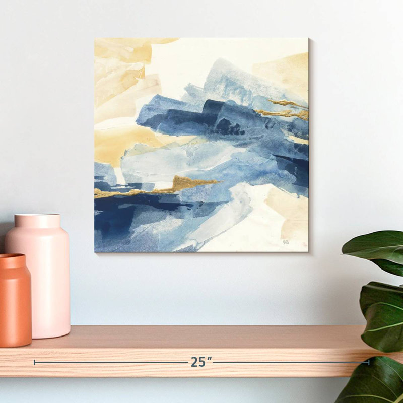 Avery Gilded Indigo I, 16" H x 16" W