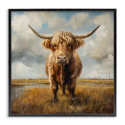 Cattle on Scenic Farm Framed Giclee Art by Steve Huntziker