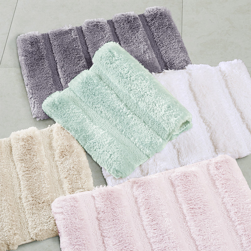 Modern Bathroom Rug Absorbent & Non-Slip, Rectangle 1'9" x 2'10"