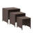 Sanaa Latitude Run® Nesting Tables 3 Pcs Black Poly Rattan Coffee Table Set-929028347