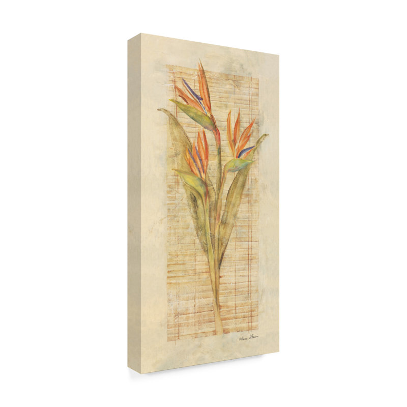 Art sur toile «bolologia cheri blum», oiseau du paradis, H 19 po x l 10 po