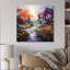 «Romantic Couple in Landscape Enchanted Garden I», impression romantique de paysage métallique-355249062