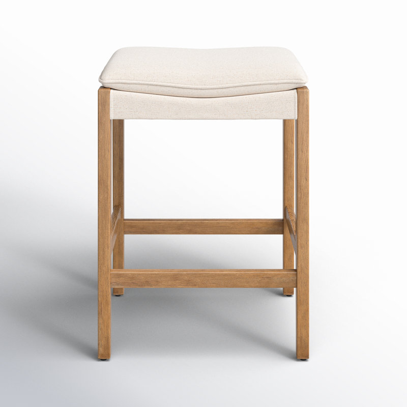 Aya Stool, Counter Stool (26.77" Seat Height), Polyester Blend Savile Flax