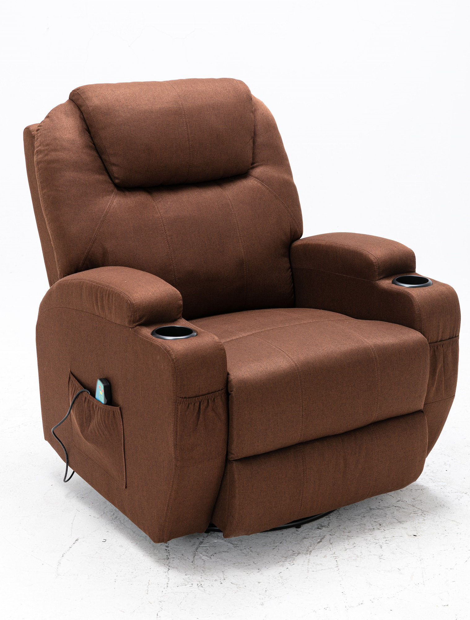 Ebern Designs Vegan Leather Manual Swivel Rocker Glider Recliner Chair with  Massage & Heat, Lumbar Pillow Included & Reviews