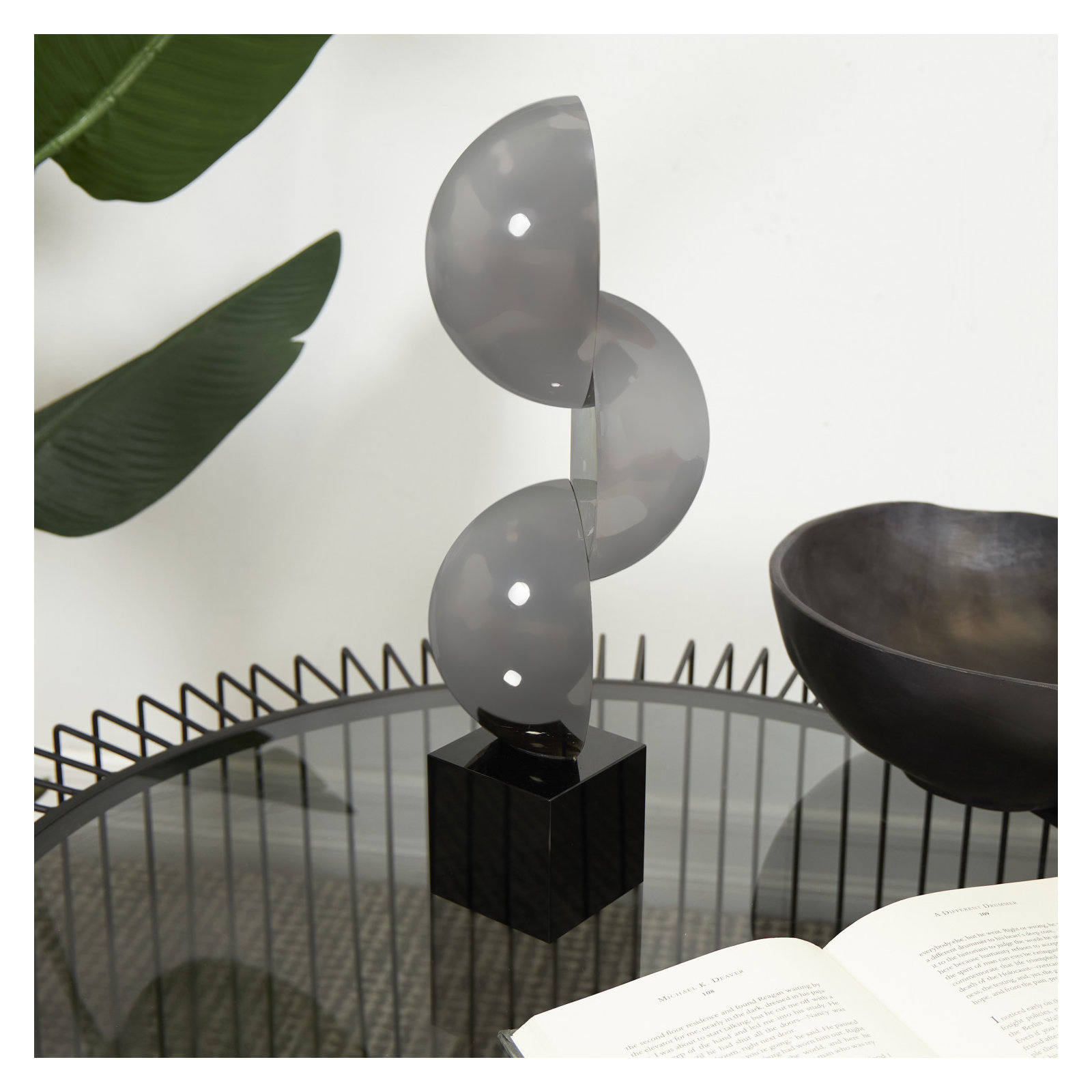 Nexus Orbs Sculpture, 16.2" H x 5.45" W x 3.7" D