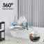 Chaise de douche coulissante robuste avec siège pivotant, banc de transfert de baignoire rotatif et siège de sécurité pour baignoire avec ventouse antidérapante