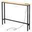 Table console étroite de 39,4 pouces avec prises de courant et ports USB-599632786