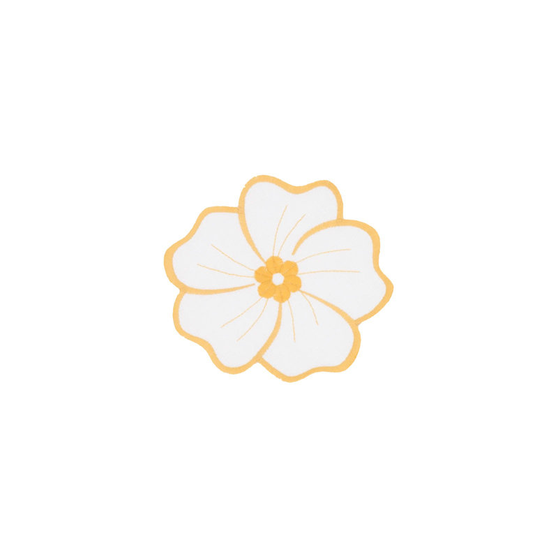 Chrsitine Linen Embroidered Round Table Runners, Yellow
