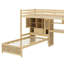 Lit mezzanine simple au-dessus de simple avec bureau et escalier-2083891104