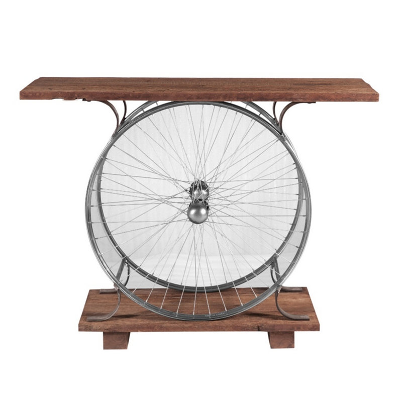 Fanette 100cm Solid Wood Top Console Table