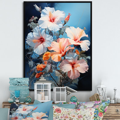 Impression romantique sur toile «Hibiscus romantique» Aransas II