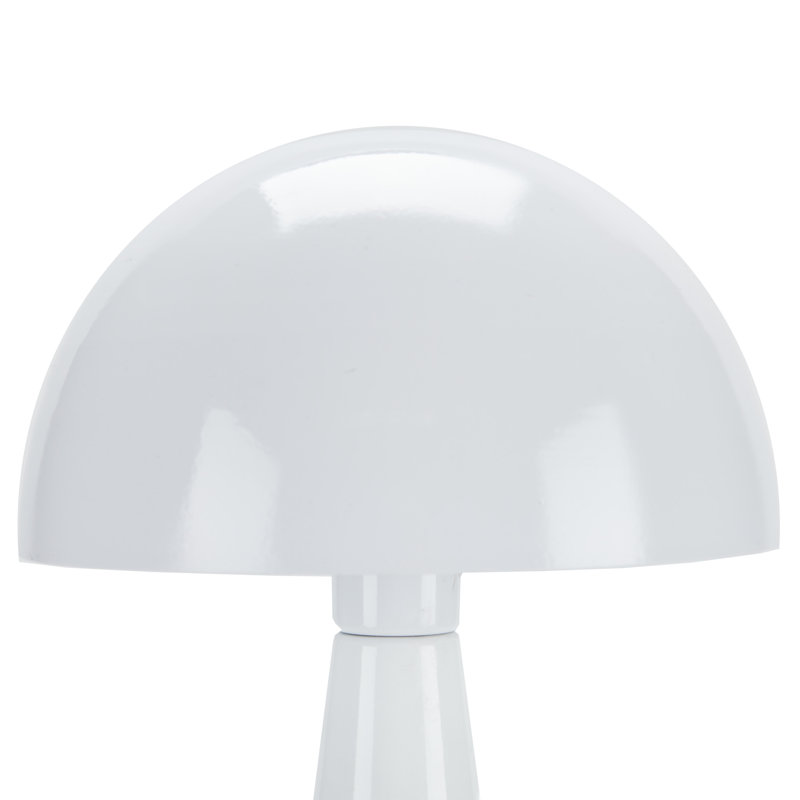 White Iron Mid-Century Modern Mushroom Table Lamp