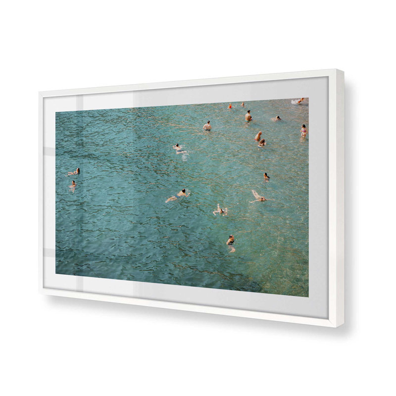 Refreshing Ripples Rolled Print, No Frame, Opaque White Single Picture Framed, 25" H x 37" W x 1.25" D