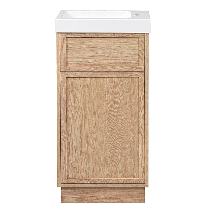 Meuble-lavabo avec porte en résine 15,75 po, armoire de salle de bain avec porte