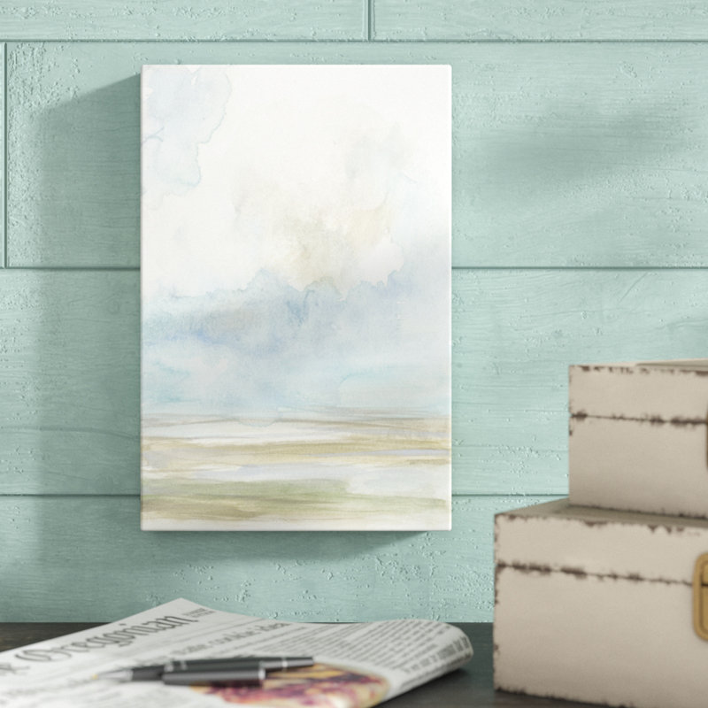 «Clouds over the Marsh II» par Jennifer Goldberger, reproduction d'art sur toile, H 12 po x l 8 po, Toile tendue