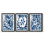 Brushik Beach Batik I - Impression sur mesure encadrée de qualité supérieure - 3 pièces-1349096369-1349096371