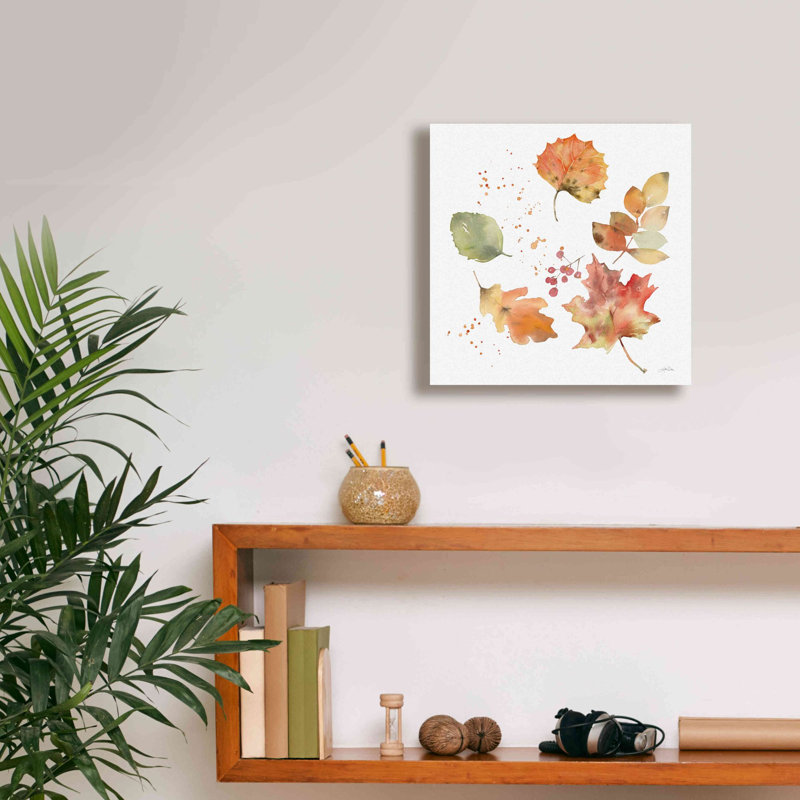 «Falling Leaves I» par Katrina Pete, estampe numérique sur toile, H 12 po x l 12 po x P 0,75 po