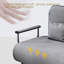Fauteuil rembourré 3 places en tissu doux et rembourré pour les petits espaces
