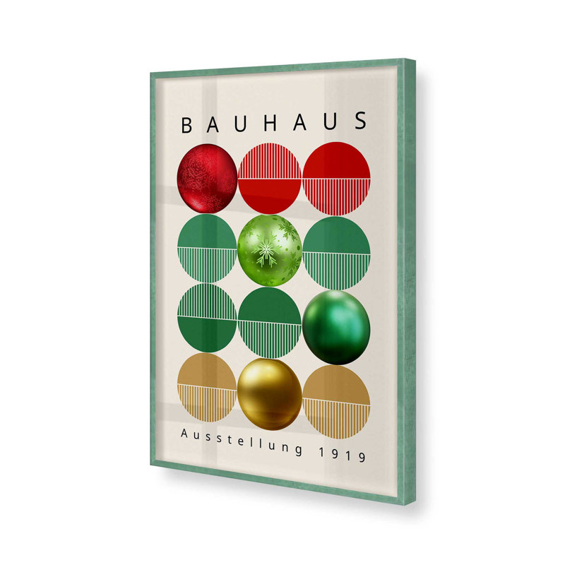 Reproduction d'affiche Bauhaus, H 37 po x l 25 po x P 1,375 po, Cadre simple citronnelle