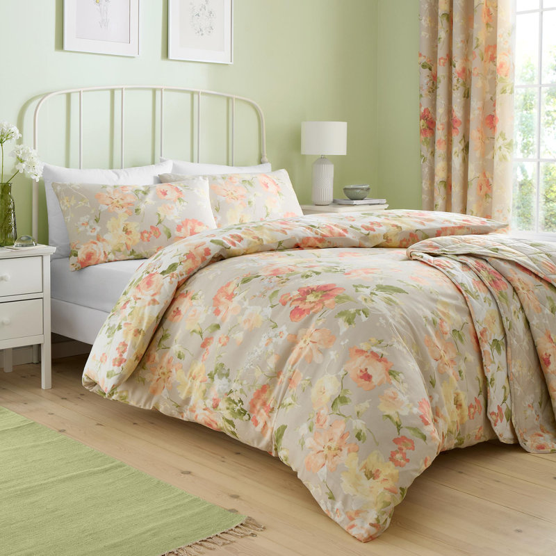 Flourette Cotton Blend Bedspread, Natural