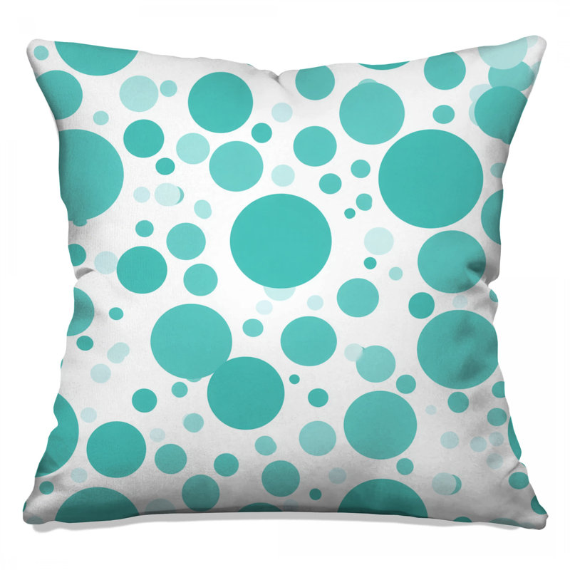 Coussin décoratif à pois, 26 x 26 inches