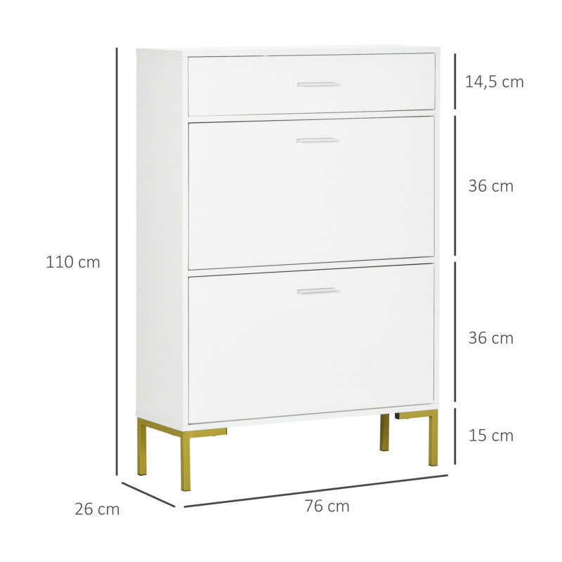 12 Pair Flip Down Shoe Storage