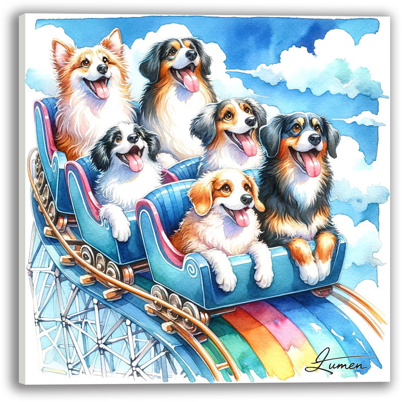 «Joyride Jubilee» sur toile, H 12 po x l 12 po x P 1 po