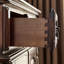 Banc de rangement pour chaussures en bois massif noyer