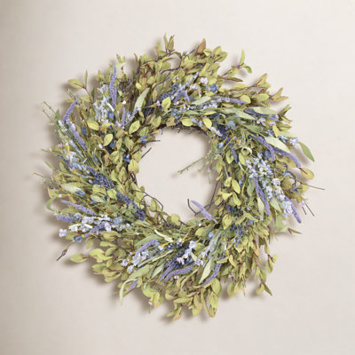 24" Handcrafted Lavender Wildflower Wreath